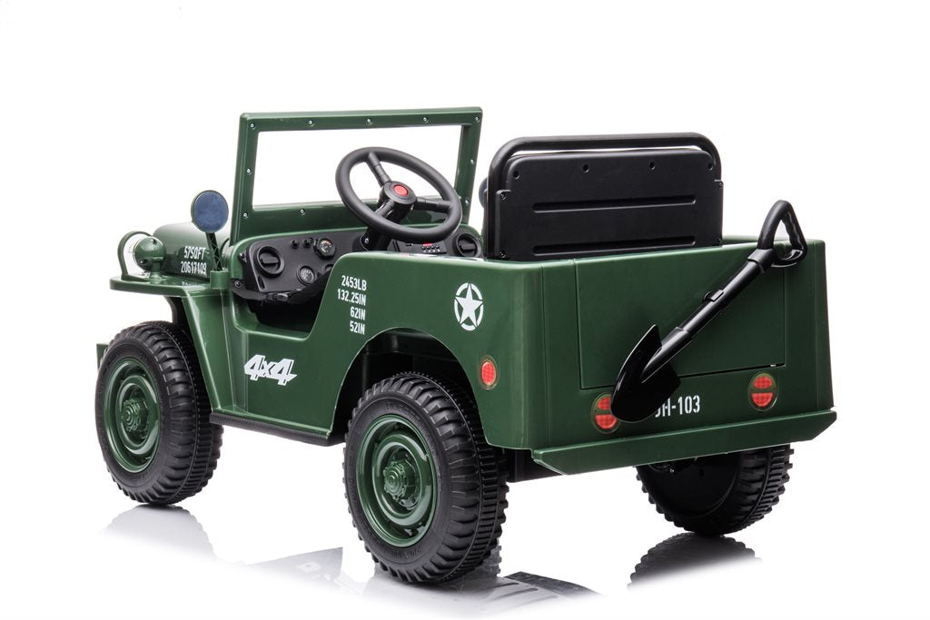 Azeno Desert Army Jeep 4x12V – El-bil til børn