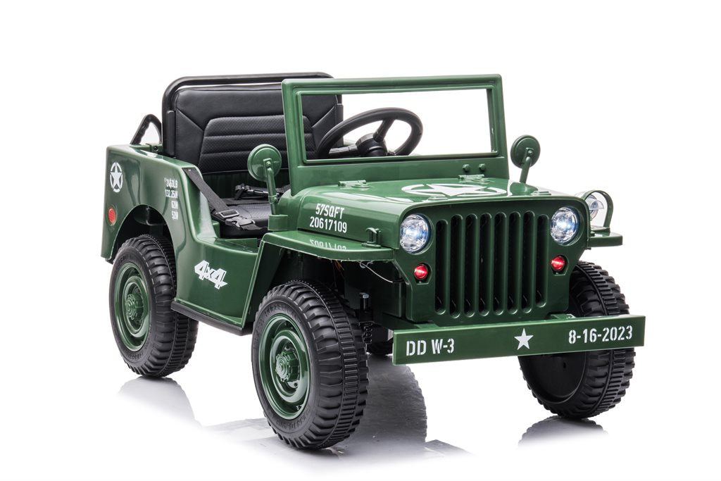 Azeno Desert Army Jeep 4x12V – El-bil til børn