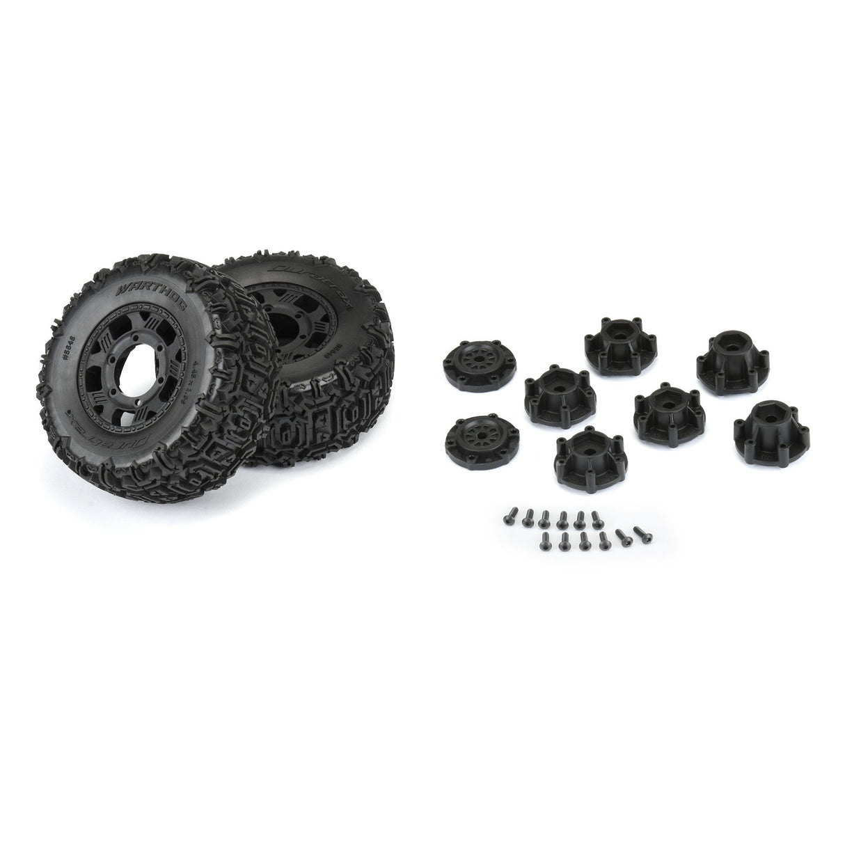 Warthog SC 2.2"/3.0" Off-Road Tires Mounted on Ripper Black 6x30 Removable 12mm Hex Wheels (2) for Slash 2wd & Slash 4x4 Front or Rear