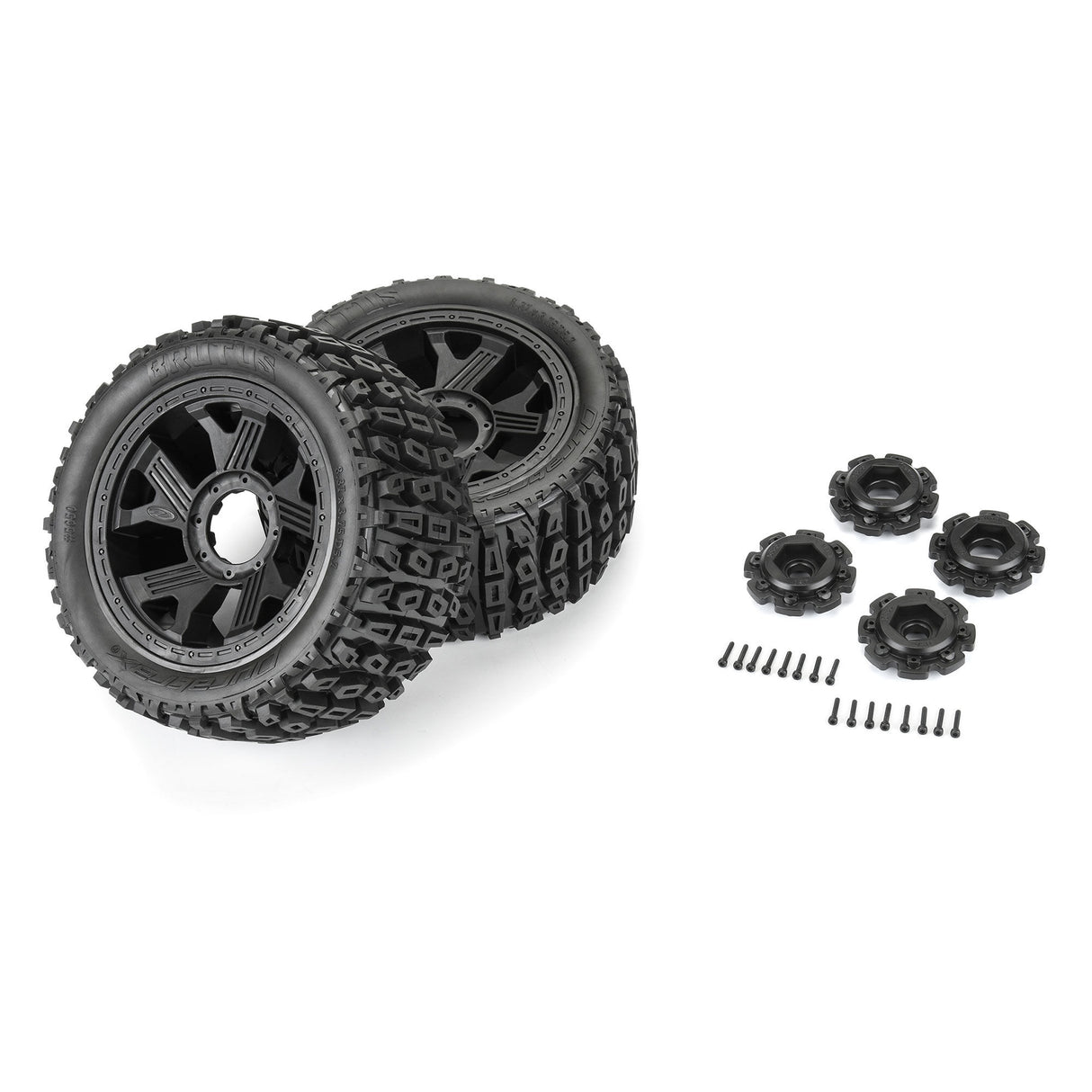 Brutus F/R 5.7" Monster Truck Tires MTD 24mm Black Ripper (2)