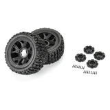 Brutus F/R 5.7" Monster Truck Tires MTD 24mm Black Ripper (2)