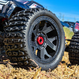 Brutus F/R 5.7" Monster Truck Tires MTD 24mm Black Ripper (2)