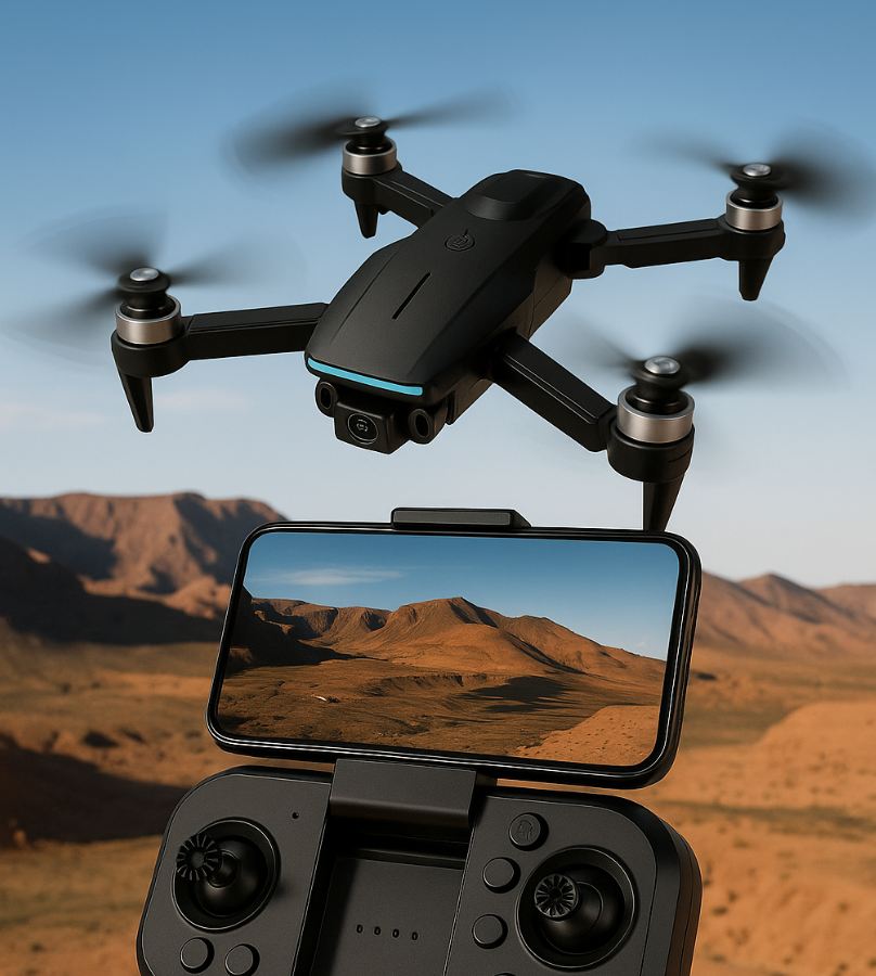 Dobbelt kamera-drone - Denver DCW-3520 med FPV (Se live fra dronen)