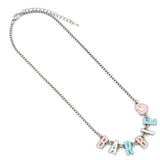 Enamelled letters Barbie necklace - Barbie
