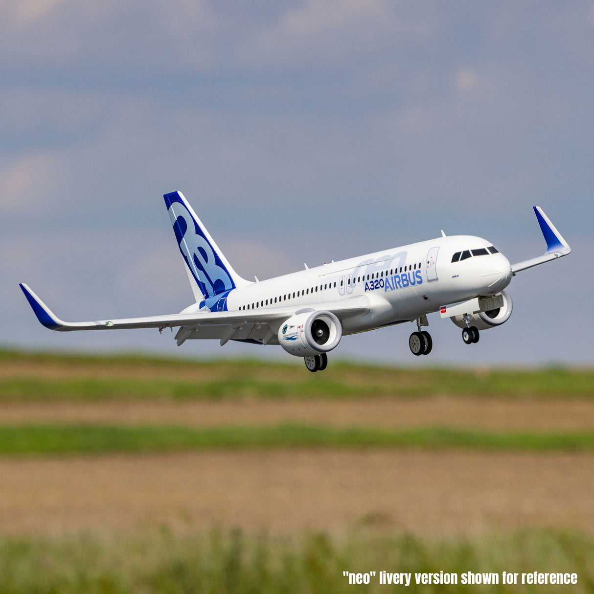Airbus A320neo 1.5m Airliner Twin 64mm EDF BNF Basic with AS3X+ and SAFE Select (White)