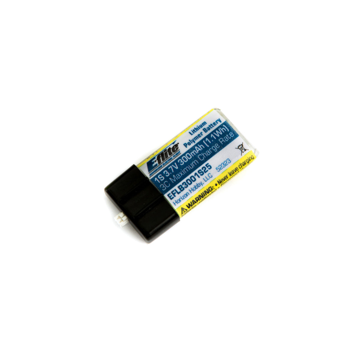 300mAh 1S 3.7V 25C LiPo Battery