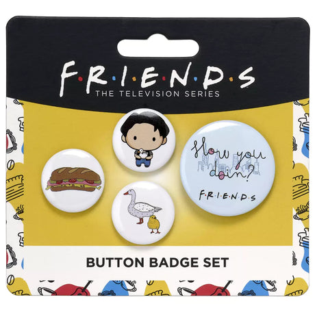 Joey 4 Button Badge Set - Friends