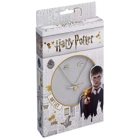 Golden snitch necklace and earrings set - Harry Potter