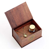 Gift box necklace and earrings time turner
