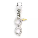 Lightning Bolt with Glasses Slider Charm - Harry Potter