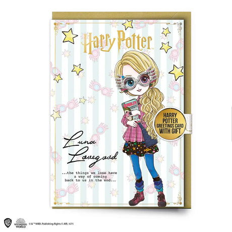 Luna Lovegood greeting card with Pin - Harry Potter