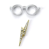 Glasses & Lightning Bolt Pin Badge - Harry Potter