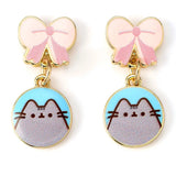 Pusheen the cat and bow earrings - Pusheen
