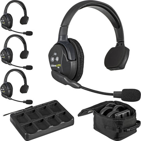 EARTEC ET-UL4SEU - UltraLITE 4 people system w/ 4 Single Headsets  batt.  charger