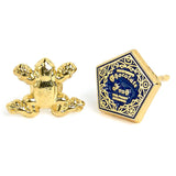 Official Harry Potter Chocolate Frog & Box gold plated stud