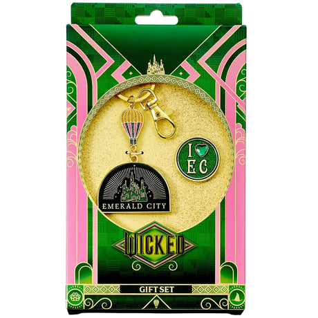 Emerald City Hot air Balloon Keyring & Pin badge - Wicked