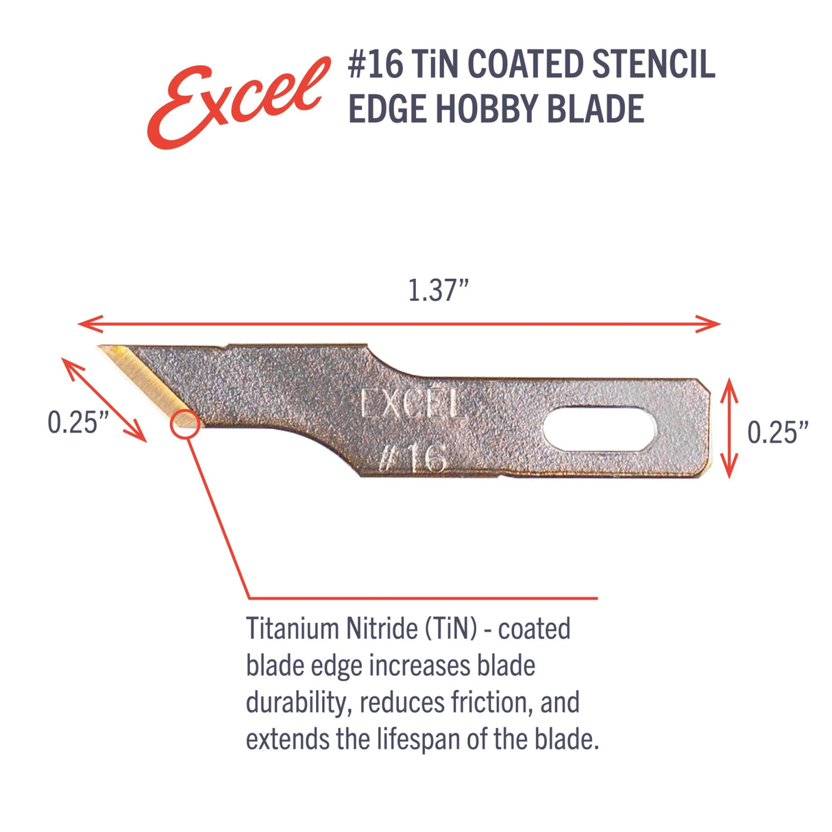 Knife Blade #16 TiN Coated (5)