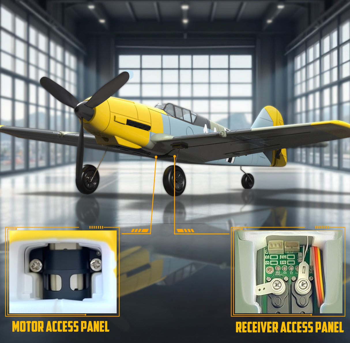 BF109 E 4CH Gyro 400mm RTF