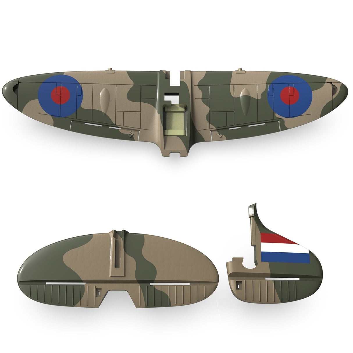 Wing, Tail Fin &amp; Stabilizer Spitfire Green