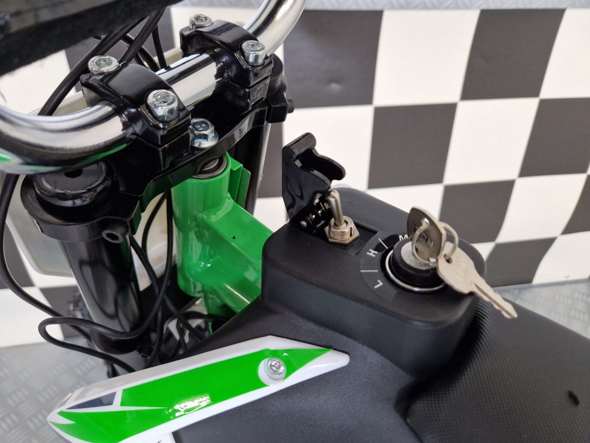 36 volt elektrisk crossmotorcykel grøn