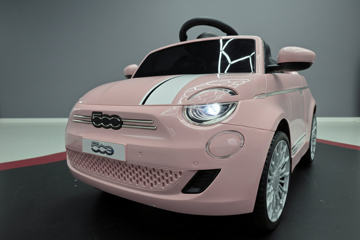 Fiat 500 elektrisk børnebil 12V pink