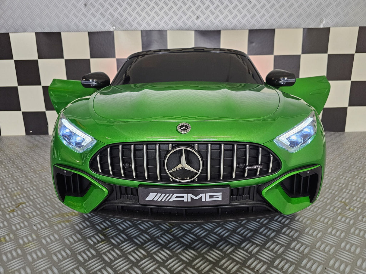 Children's car Mercedes SL63 12 volt metallic green