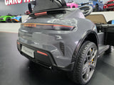 Elektrisk børnebil Porsche Taycan 1-personers 12 volt grå