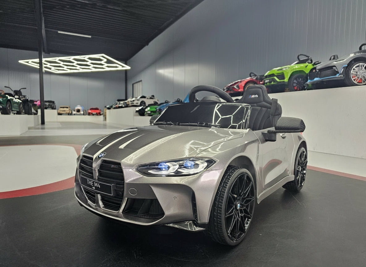 Electric children's car BMW M4 12 volt metallic grey