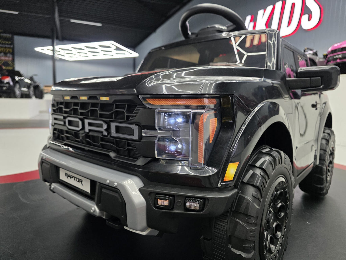 Ford Raptor 1-personers 12 volt sort børnebil