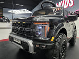 Ford Raptor 1-personers 12 volt sort børnebil