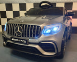 Børnebil batteri Mercedes GLC 63 12V metallic sølv 1 person