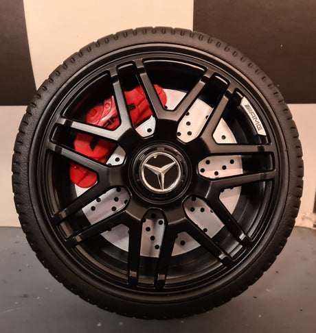 Børnebil batteri Mercedes GLC 63 12V metallic sølv 1 person