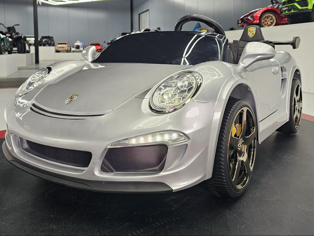Children's car Porsche RUF 24 volt metallic silver