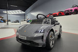 Elektrisk børnebil Porsche Taycan 1-personers 12 volt grå