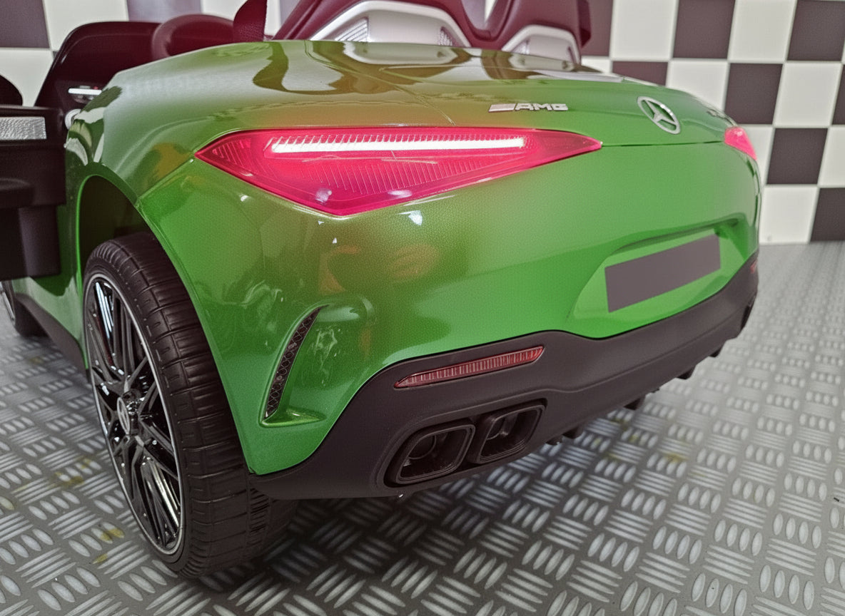 Children's car Mercedes SL63 12 volt metallic green