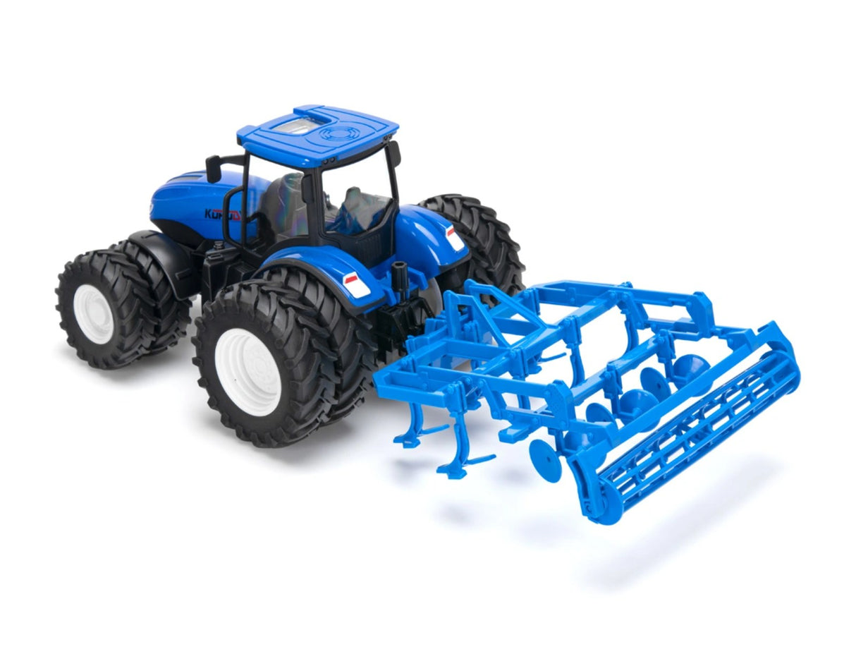 Fjernstyret mini Traktorer m. alt! Inkl. arbejdsværktøj - skala 1:24 - vælg din favorit