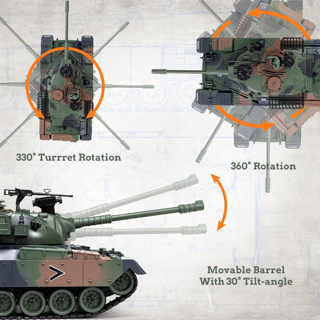 Seriøs fjernstyret tank med ægte kugler, ægte røg, ægte bevægelser samt mulighed for vandkugler