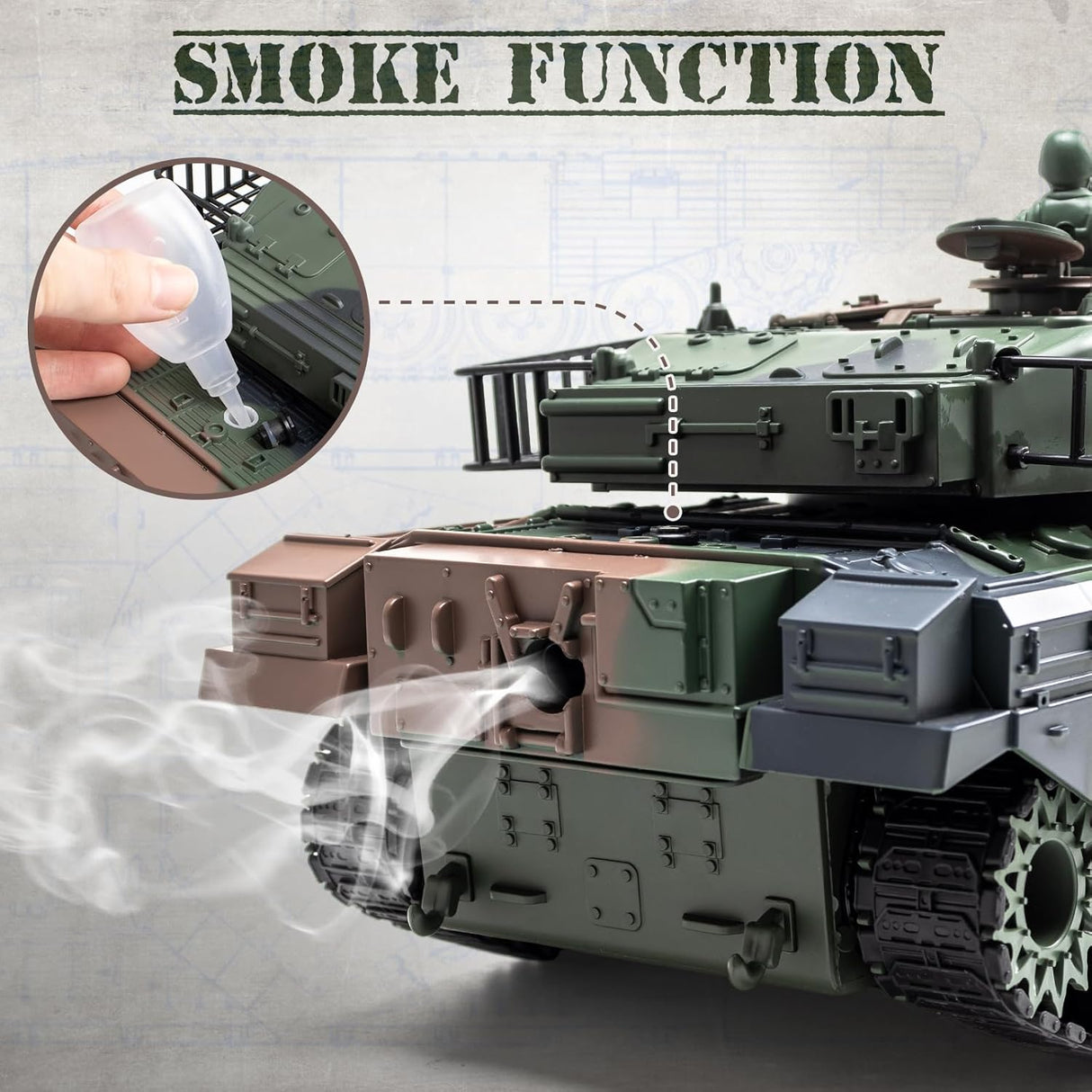 Seriøs fjernstyret tank med ægte kugler, ægte røg, ægte bevægelser samt mulighed for vandkugler