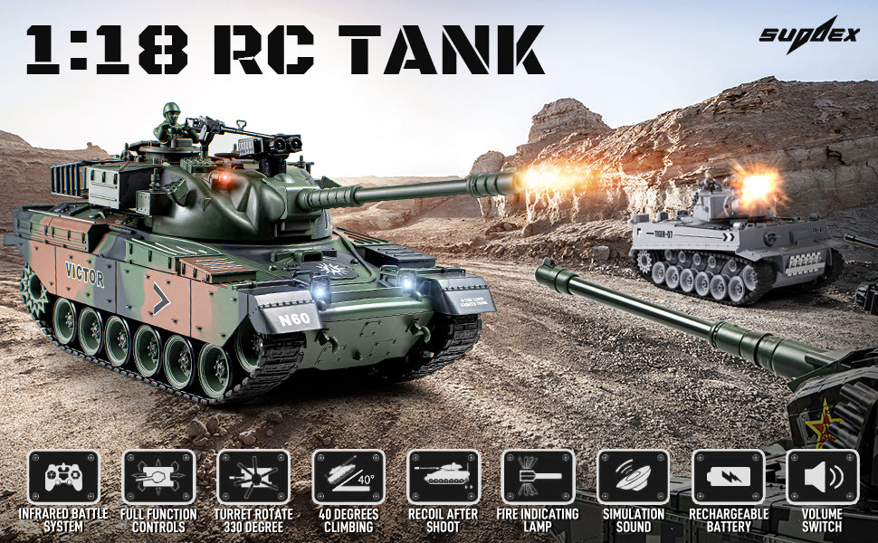 Seriøs fjernstyret tank med ægte kugler, ægte røg, ægte bevægelser samt mulighed for vandkugler