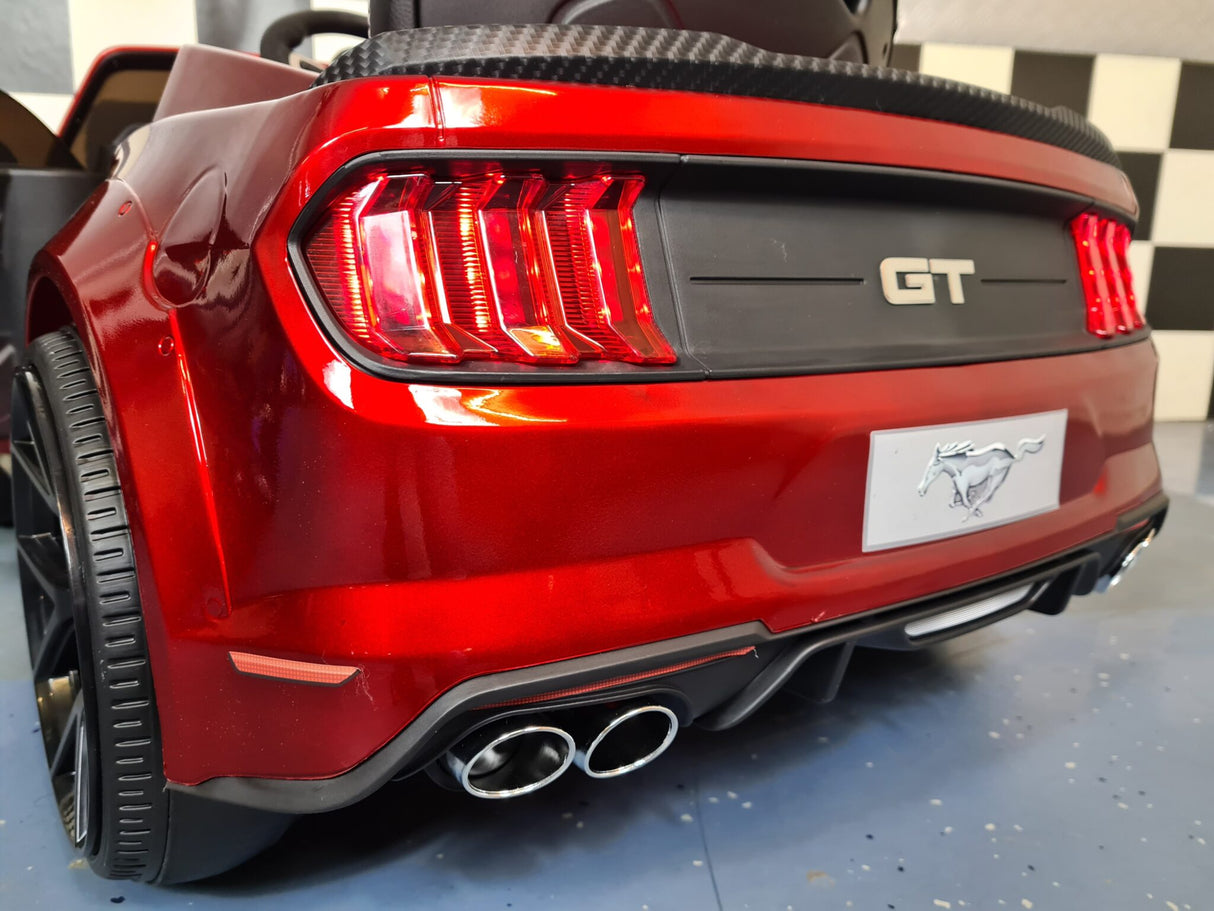 Children's car Ford Mustang 24 volt drift and RC metallic red