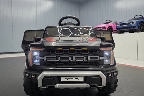 Ford Raptor 1-personers 12 volt sort børnebil