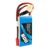 GENS ACE GE1-0800-2JGT - Gensace Batterie LiPo 2S 7.4V-800-45C JST 55x30x16mm 50g G-Tech