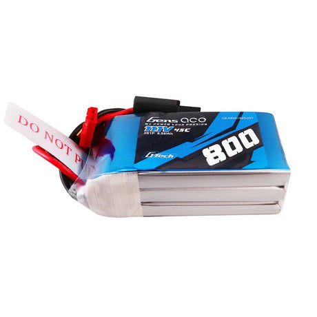 GENS ACE GE1-0800-3JGT - Gensace Batterie LiPo 3S 11.1V-800-45C JST 60x30x20mm 70g G-Tech