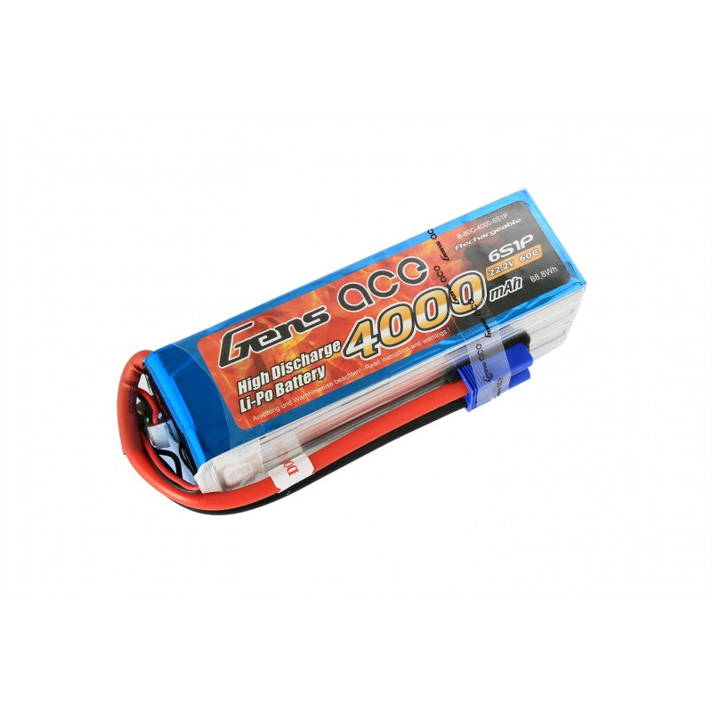 GENS ACE GE1-4000-6C5 - GensAce Batterie LiPo 6S 22.2V-4000-60C EC5 164x46x43mm 690g
