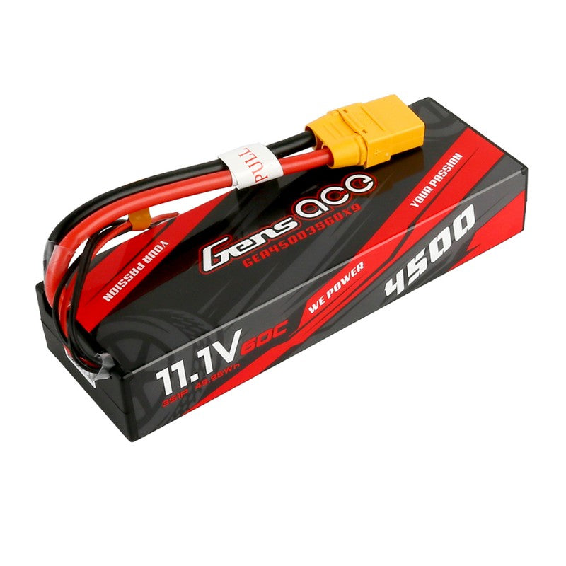 GENS ACE GE3-4500S-3X9-60 - Gens ace Bashing LiPo 3S 11.1V-4500-60C XT90 138x47x25mm 306g