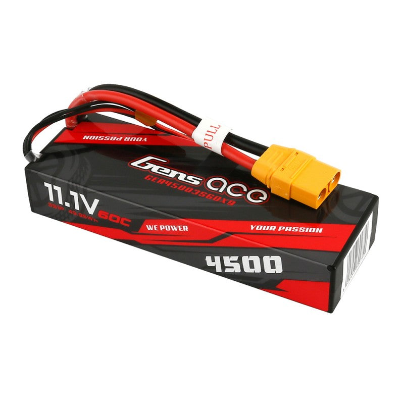 GENS ACE GE3-4500S-3X9-60 - Gens ace Bashing LiPo 3S 11.1V-4500-60C XT90 138x47x25mm 306g