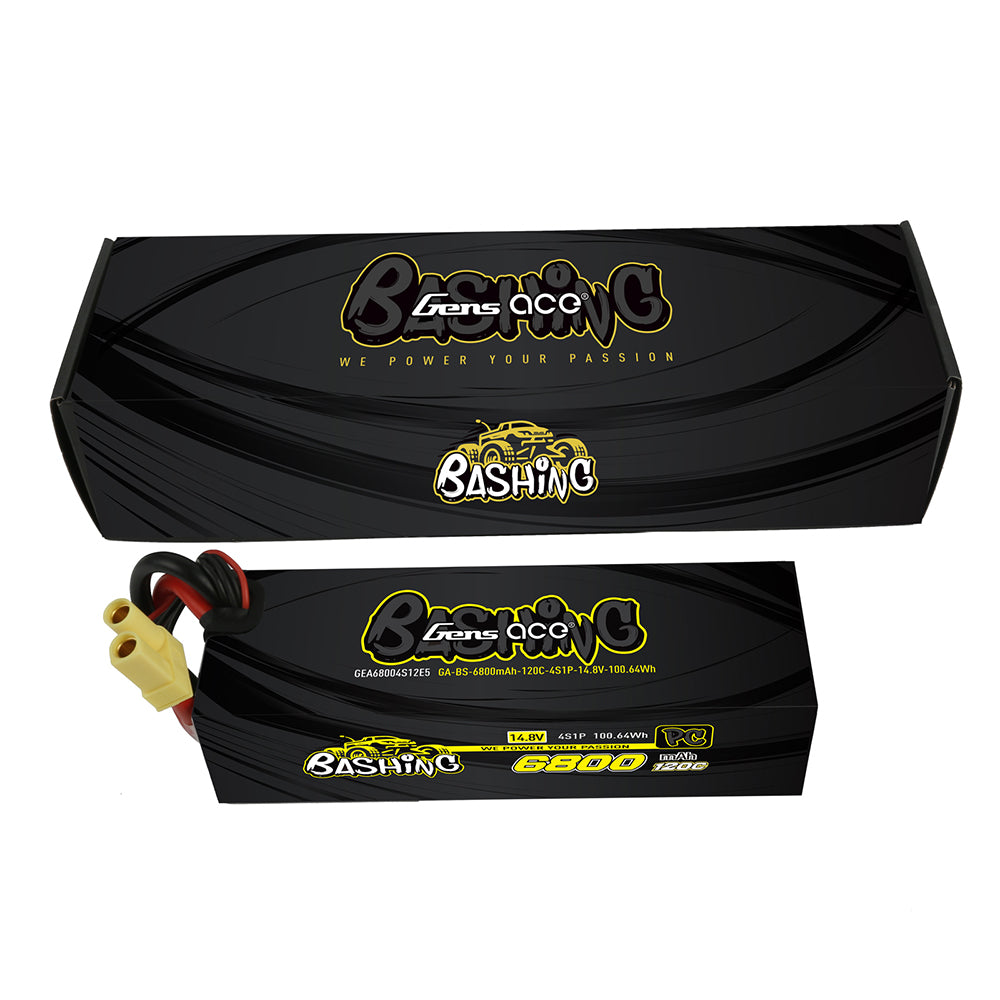 GENS ACE GE5-6800-4C5LL - GensAce Extreme Bashing LiPo 4S 14.8V-6800-120C EC5 157x48x41mm 675g