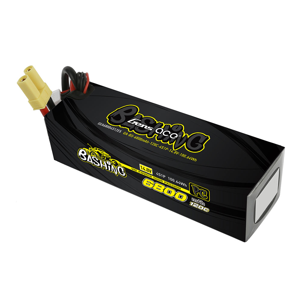 GENS ACE GE5-6800-4C5LL - GensAce Extreme Bashing LiPo 4S 14.8V-6800-120C EC5 157x48x41mm 675g