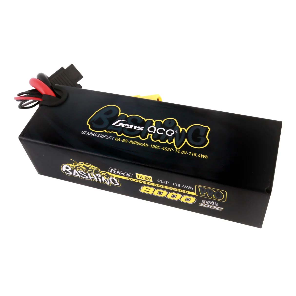 GENS ACE GE5-8000-4C5GT - GensAce Extreme LiPo 4S 14.8V-8000-100C EC5 157x53x42mm 760g G-Tech