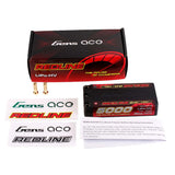 GENS ACE GEA50002S14S5 - GensAce Redline 2.0 Shorty 2S HV 7.6V-140C-5000 97x47x20mm 179g